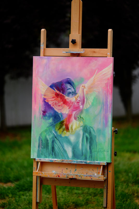 "He Leads Me" Original Painting